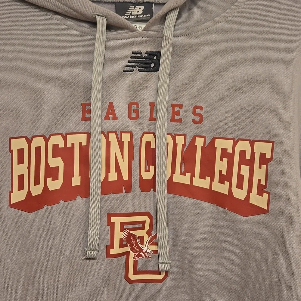 New Balance Boston College Eagles Hoodie Gray Men’s Size L NCAA Pullover - Picture 2 of 7